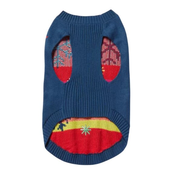 Snowflakes Dog and Cat Sweater Knit Sweater - Wondershop - Navy Blue - Picture 3 of 16